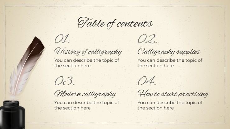 World Calligraphy Day presentation template 