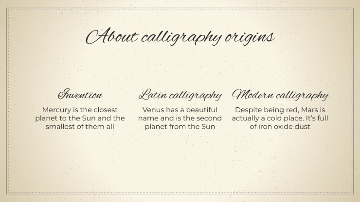 World Calligraphy Day presentation template 