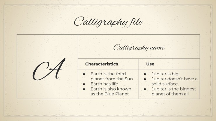 World Calligraphy Day presentation template 