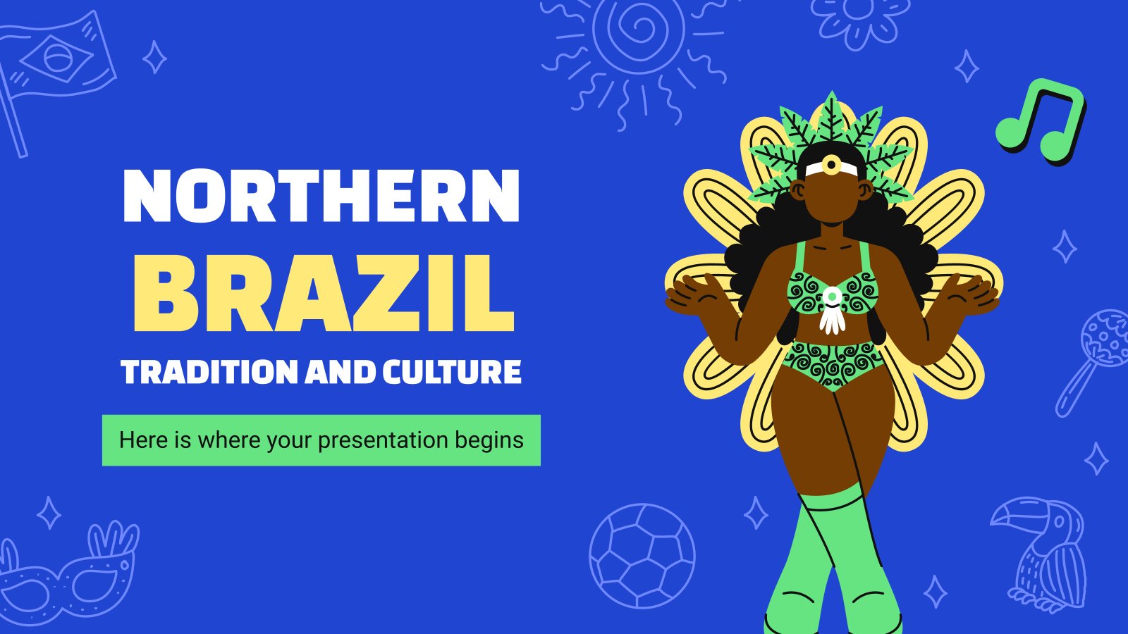 Northern Brazil Tradition and Culture presentation template 