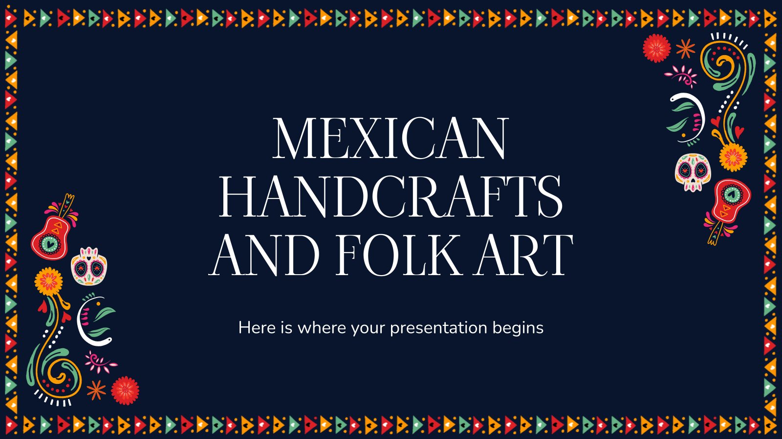 Mexican Handcrafts and Folk Art presentation template 