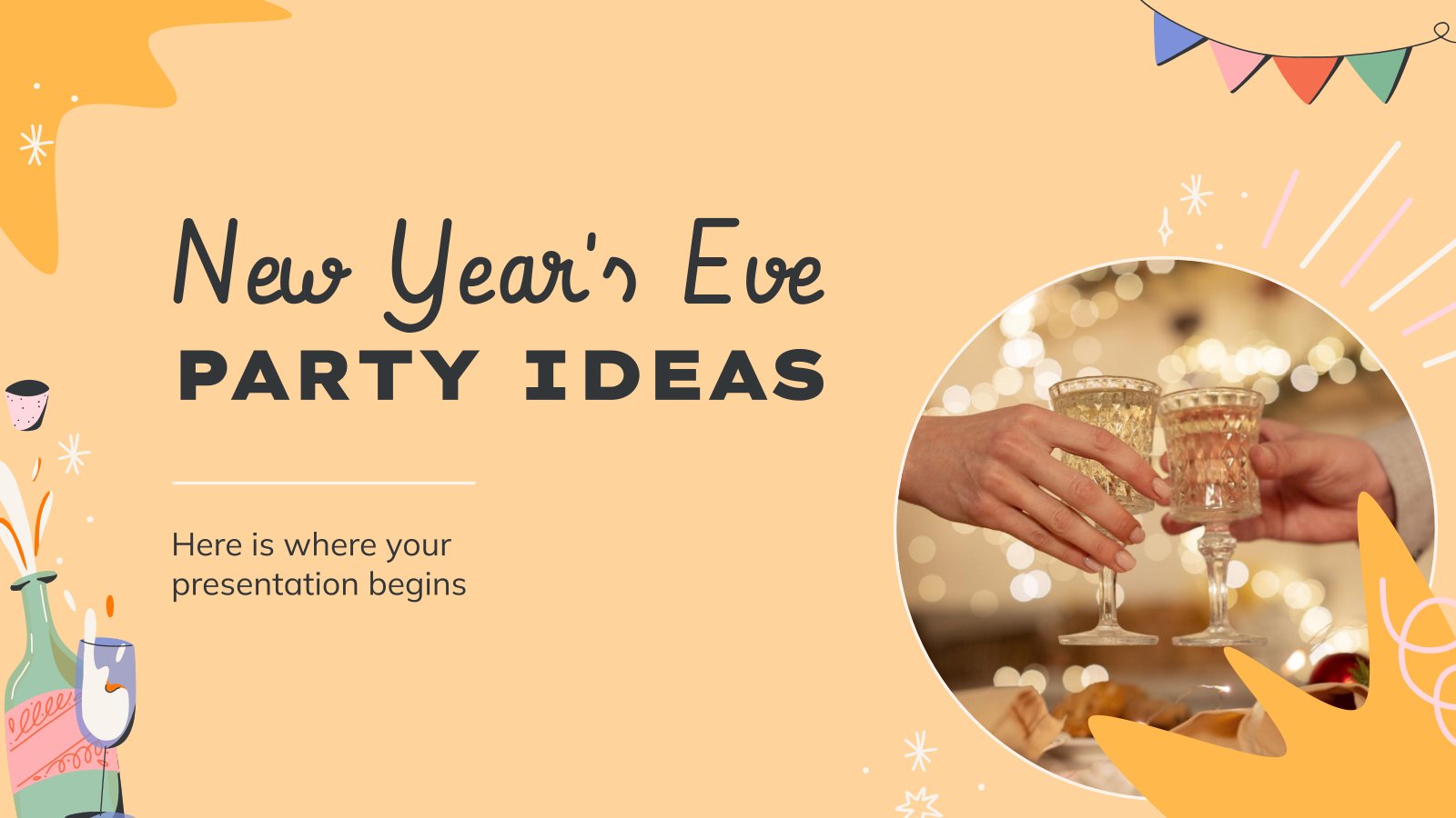 New Year's Eve Party Ideas presentation template 