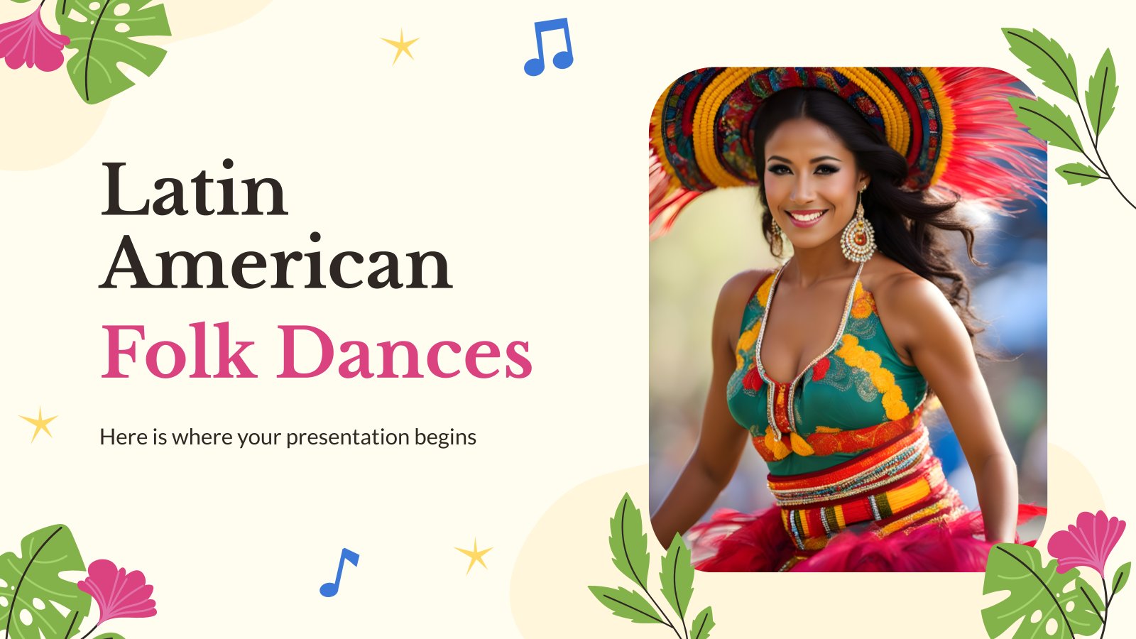 Latin American Folk Dances presentation template 