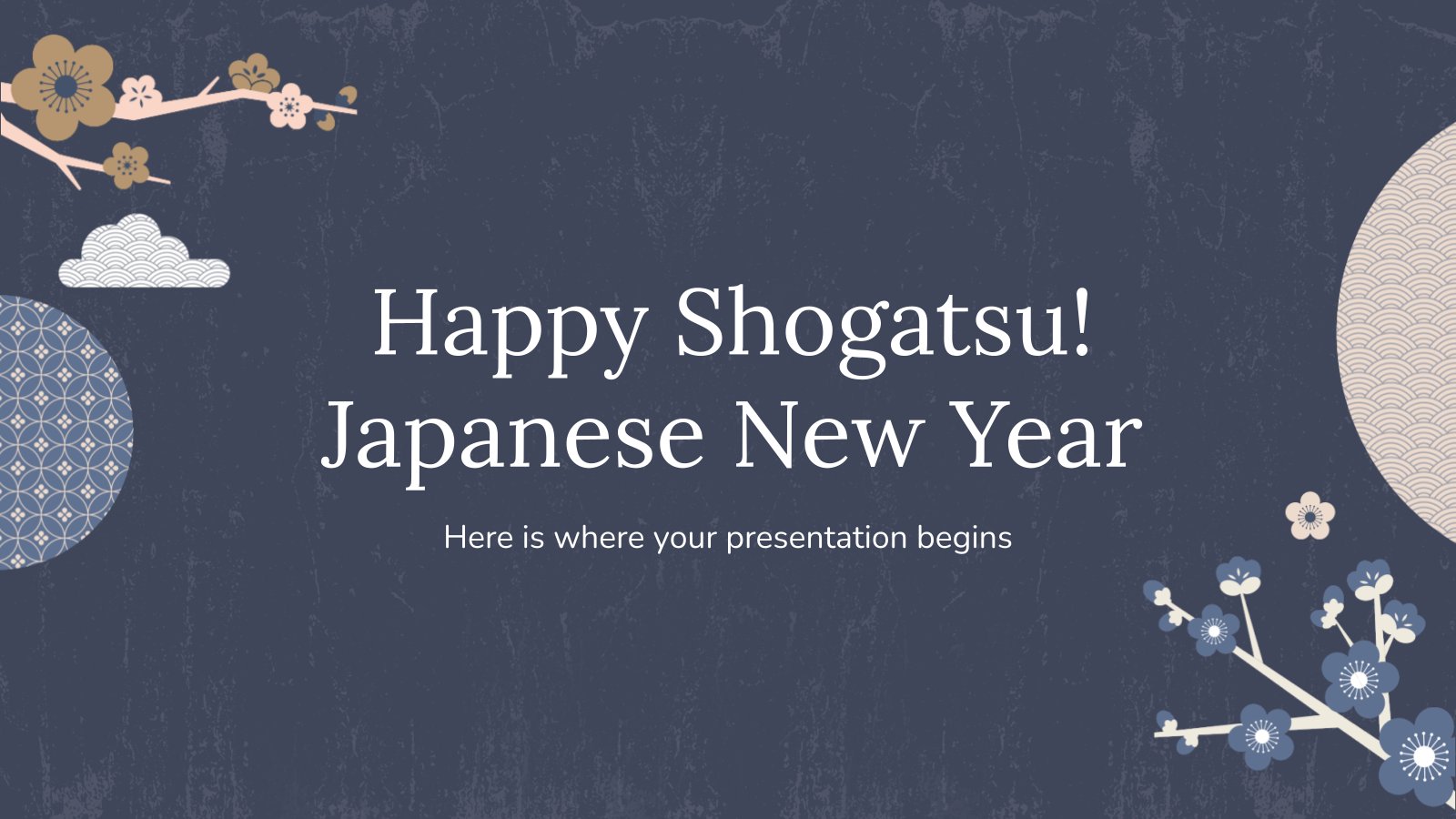 Happy Shogatsu! Japanese New Year presentation template 