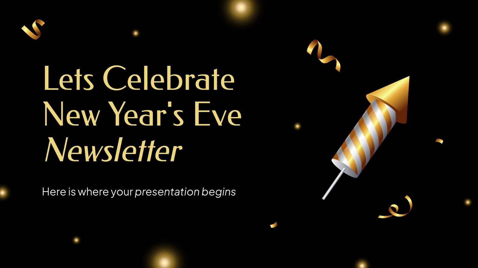 Let's Celebrate New Year's Eve Newsletter presentation template 