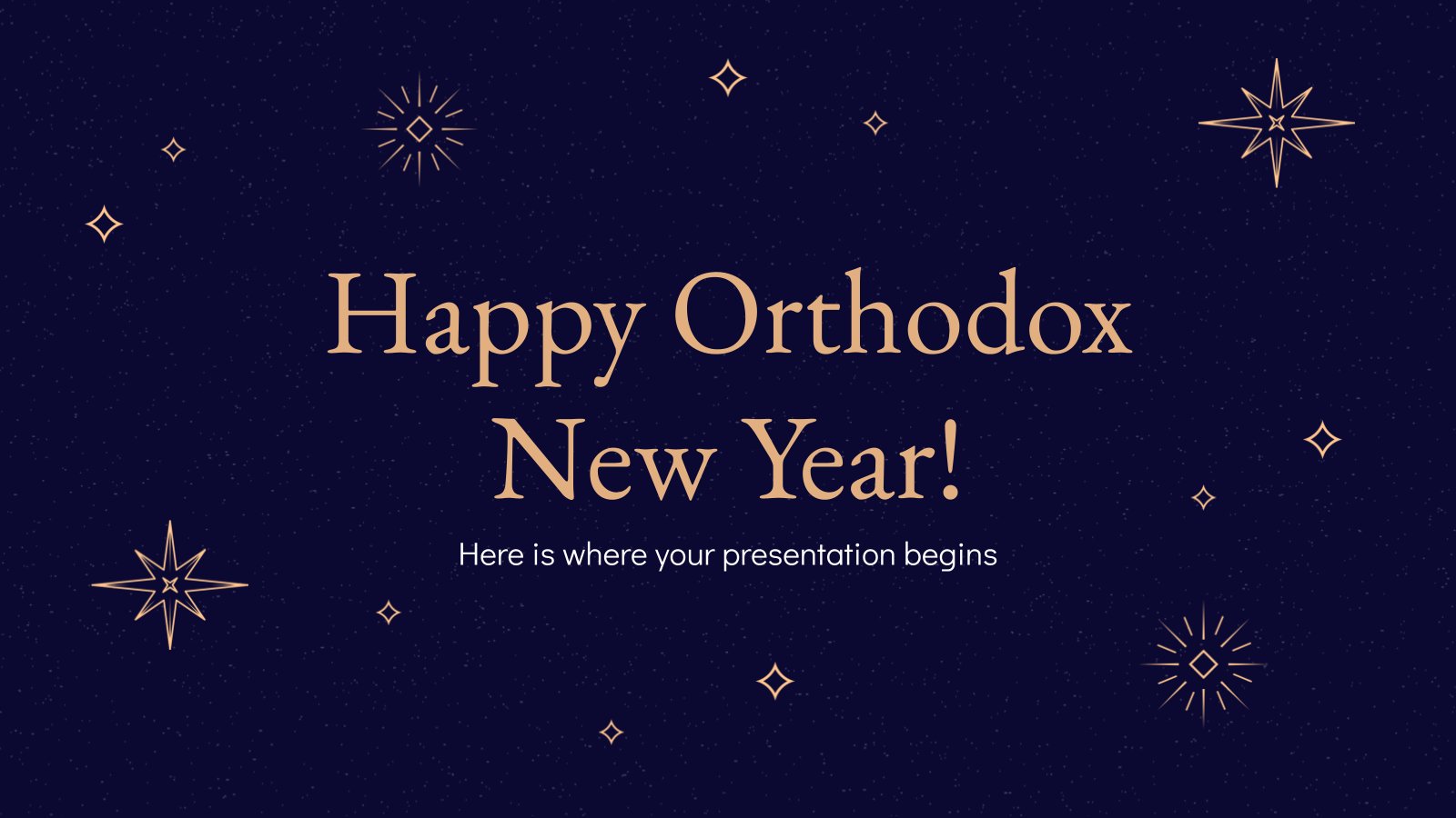 Happy Orthodox New Year! presentation template 