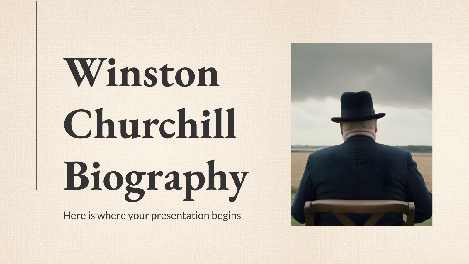 Winston Churchill Biography presentation template 