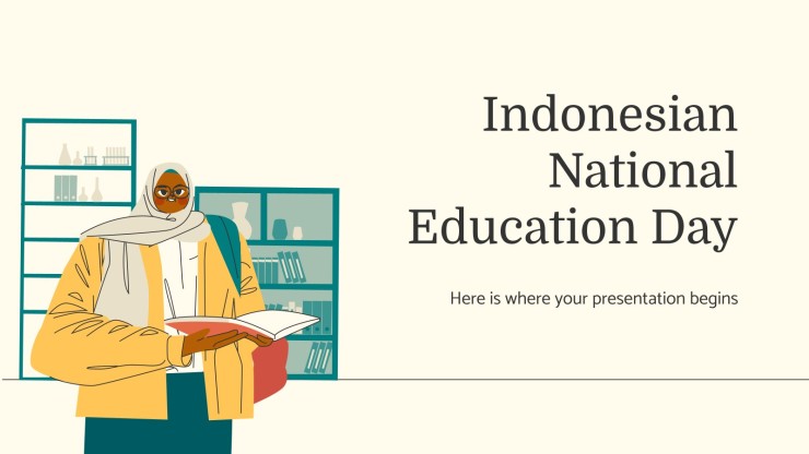 Indonesian National Education Day presentation template 