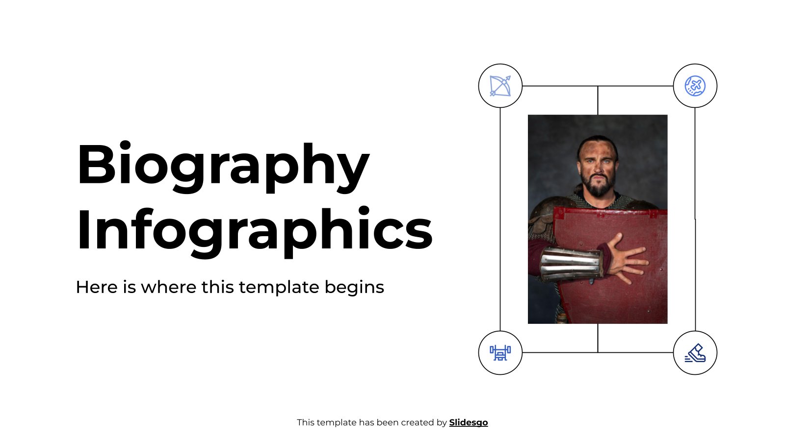 Biography Infographics presentation template 