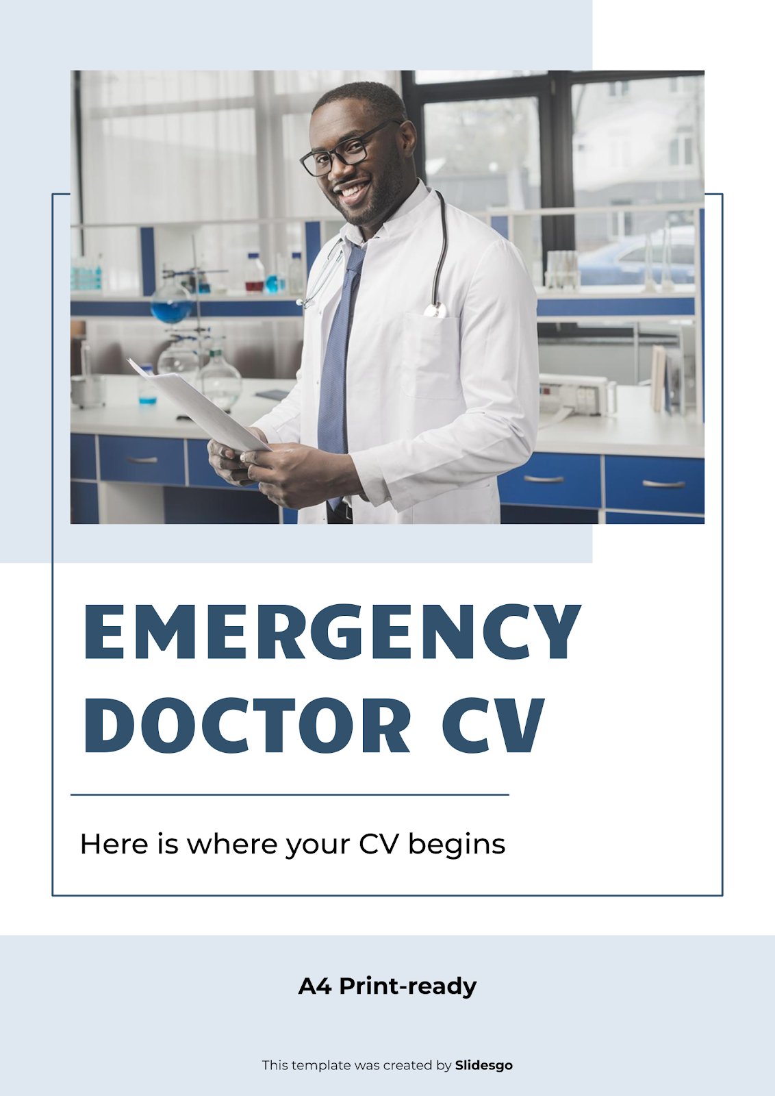 Emergency Doctor CV presentation template 