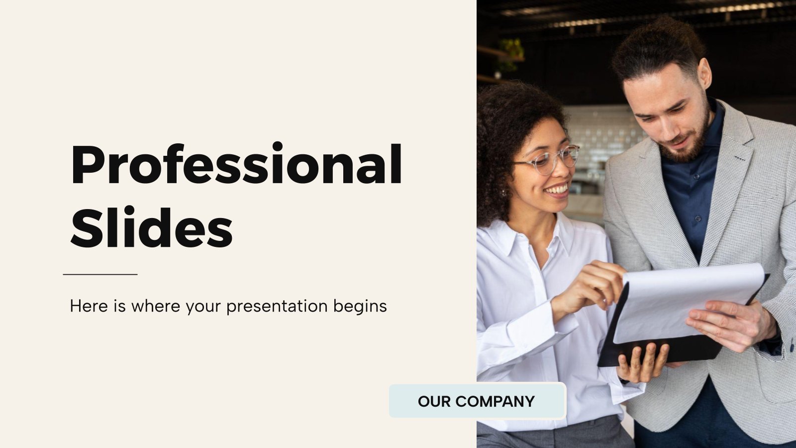 Professional Slides presentation template 