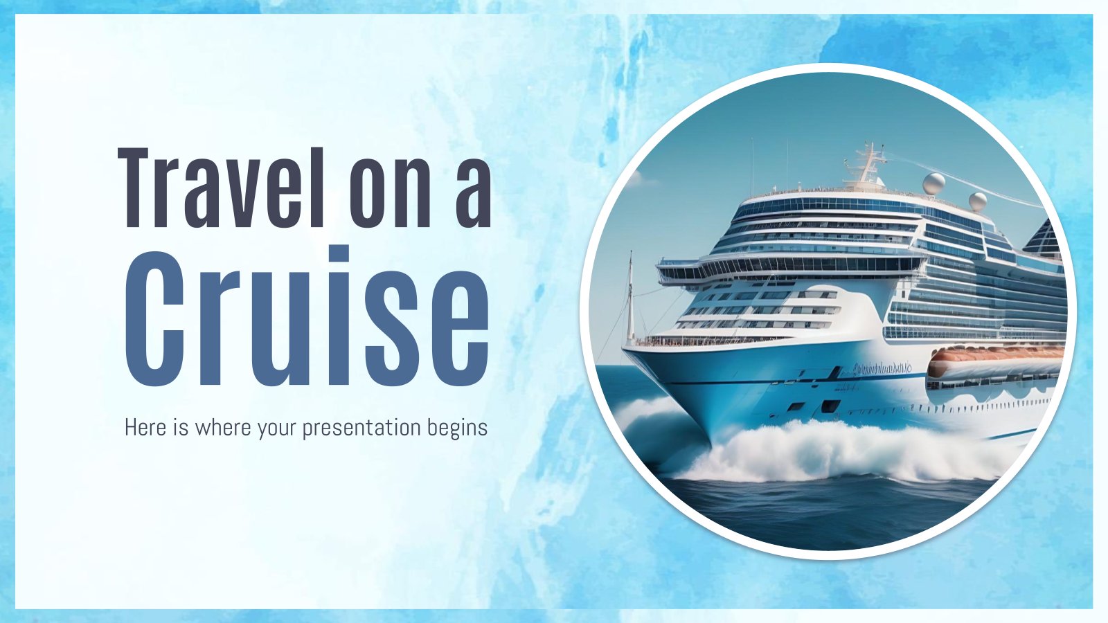 Travel on a Cruise presentation template 