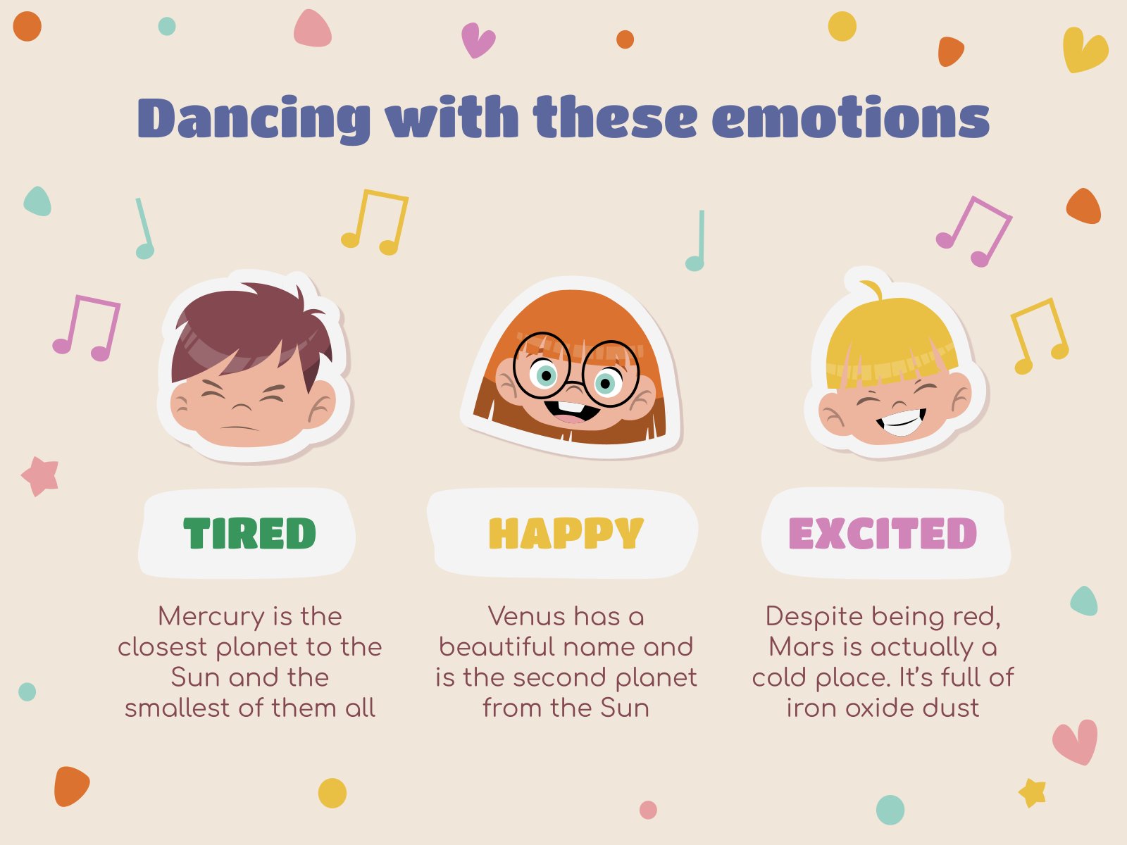 Feelings Activities for Kindergarten presentation template 