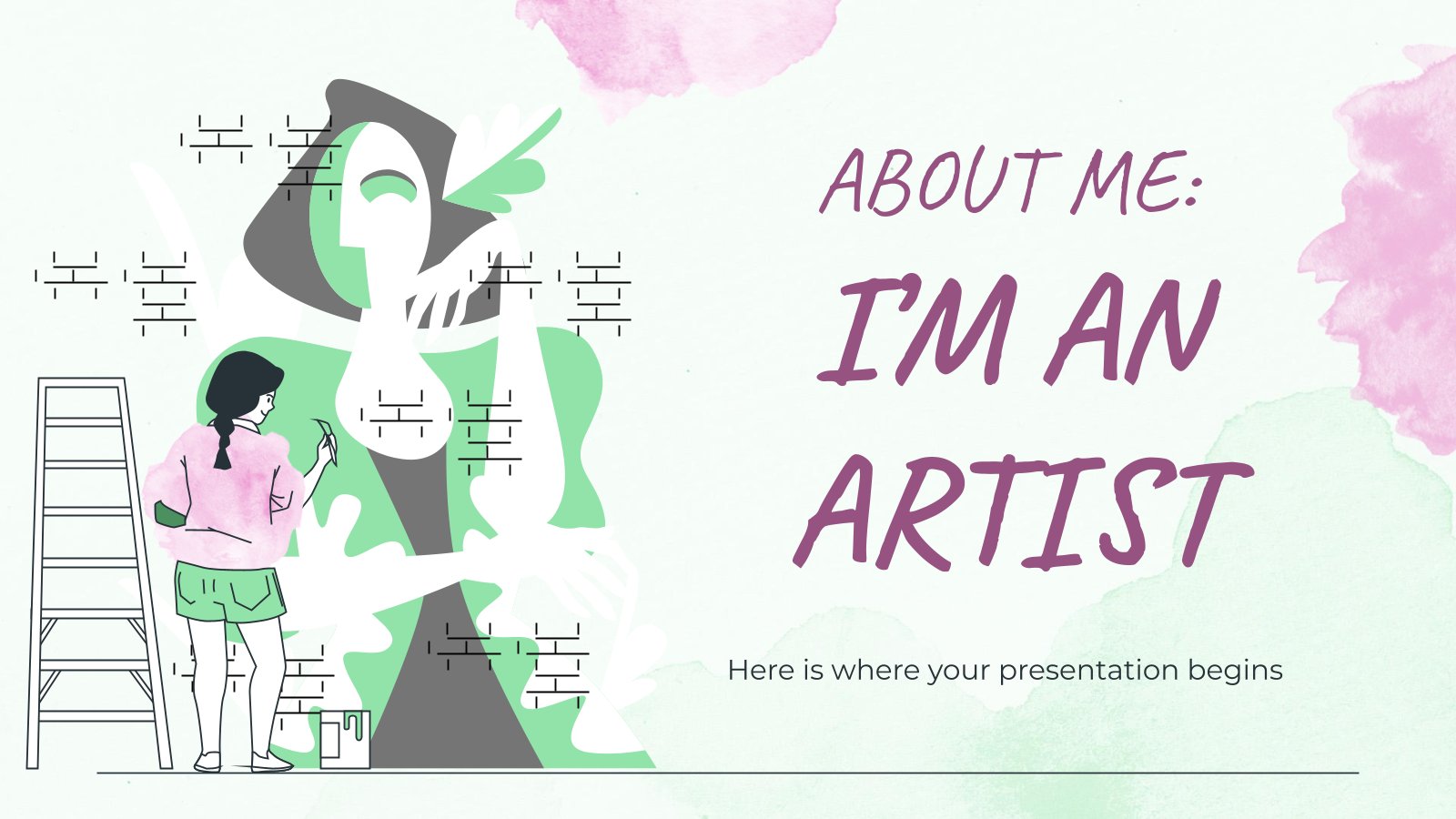 About Me: I'm an Artist presentation template 