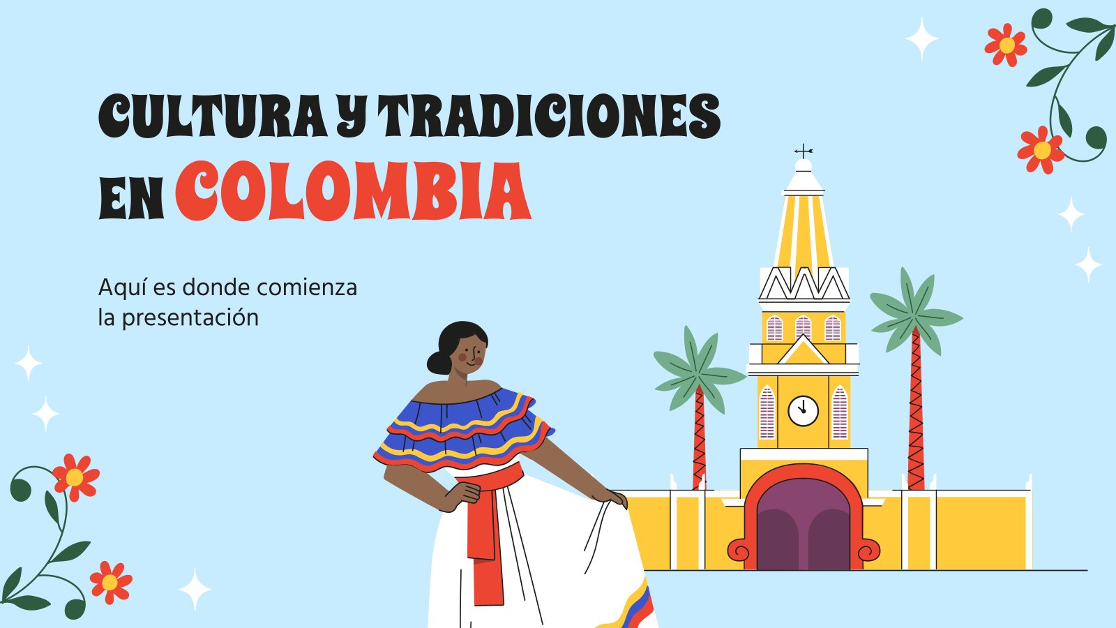 Culture and Traditions in Colombia presentation template 