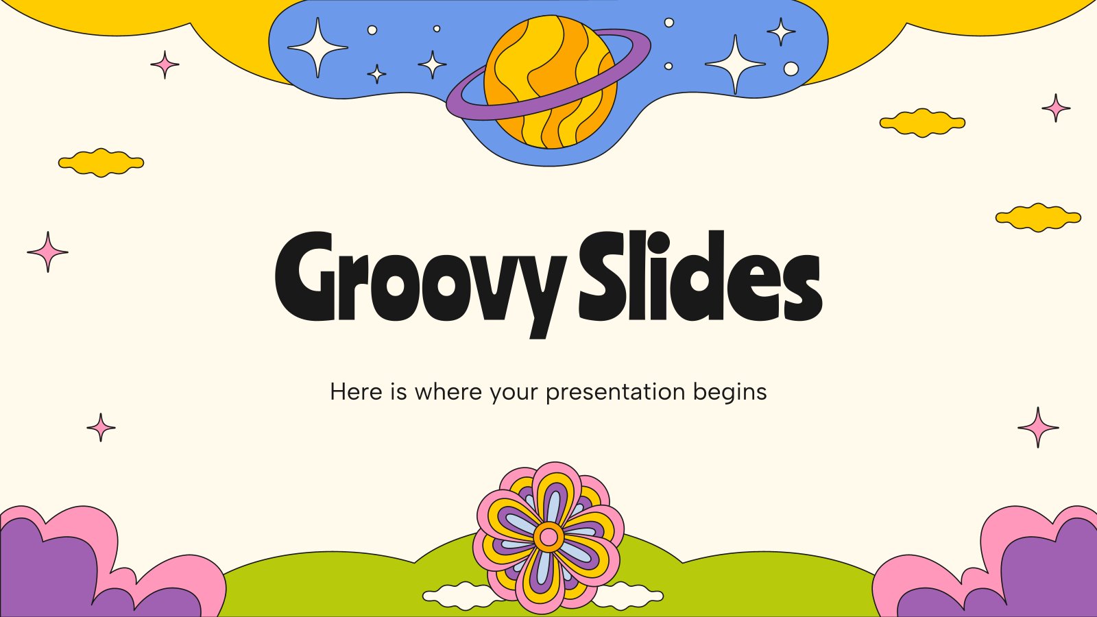 Groovy Slides presentation template 