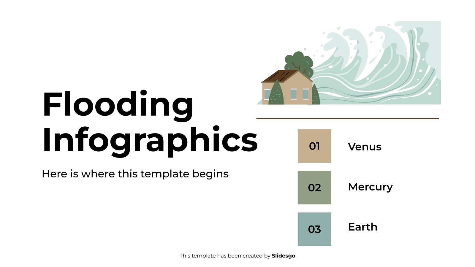 Flooding Infographics presentation template 