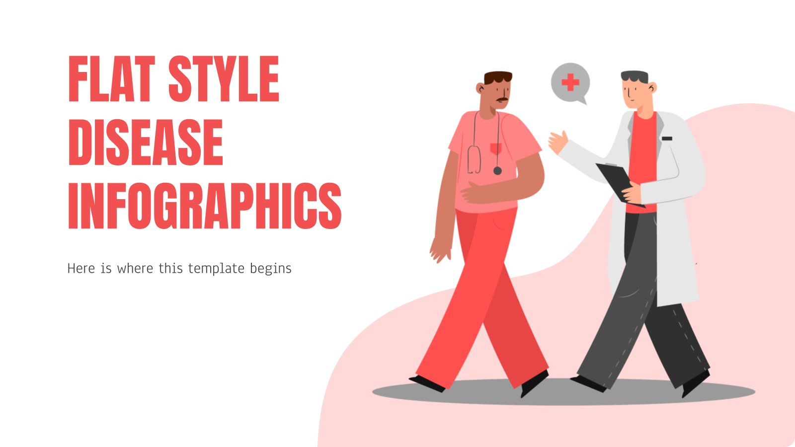 Flat Style Disease Infographics presentation template 