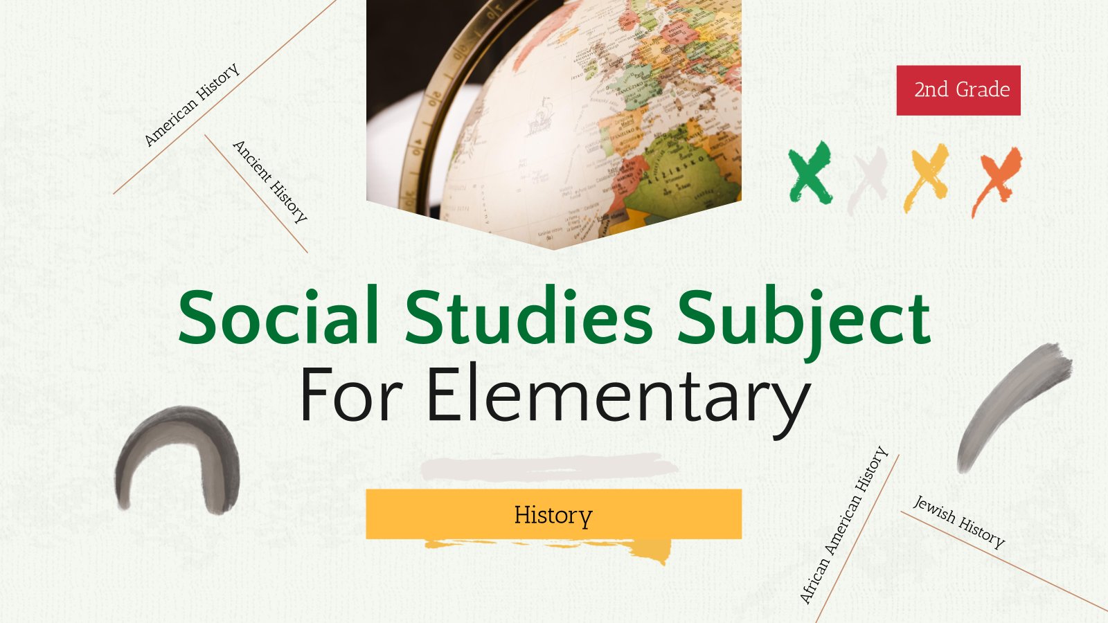 Social Studies Subject for Elementary - 2nd Grade: History presentation template 