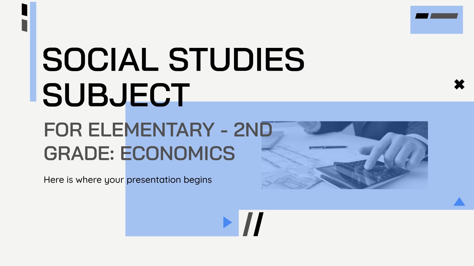 Social Studies Subject for Elementary - 2nd Grade: Economics presentation template 