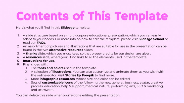 Assignments Slides presentation template 