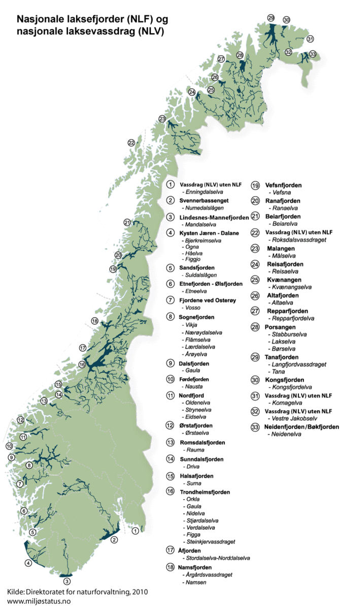 Nasjonale laksevassdrag