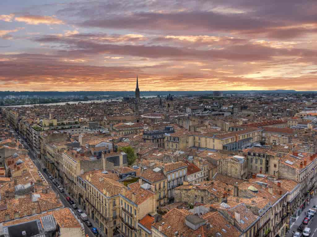 Bordeaux, vue aérienne.