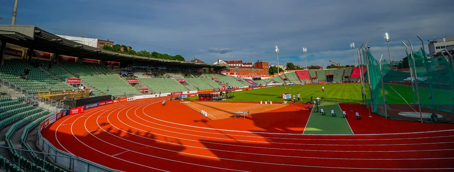 Bislett stadion før de såkalte Impossible Games under koronapandemien i 2020.