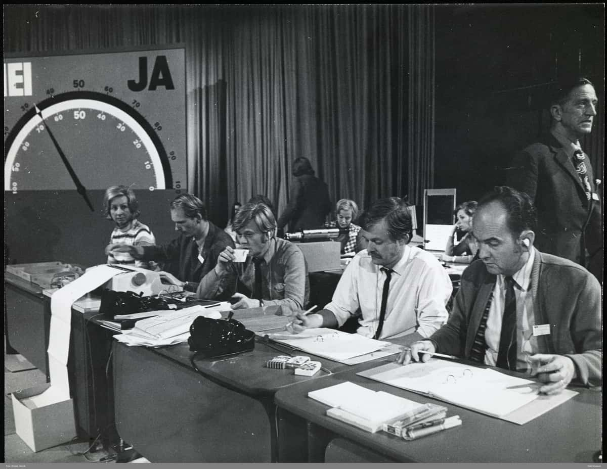 Folkeavstemningen om EF i 1972, NRK Fjernsyn, studio