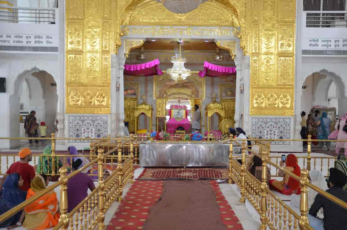 Alteret i Gurdwara Patna Sahib, Patna, Bihar