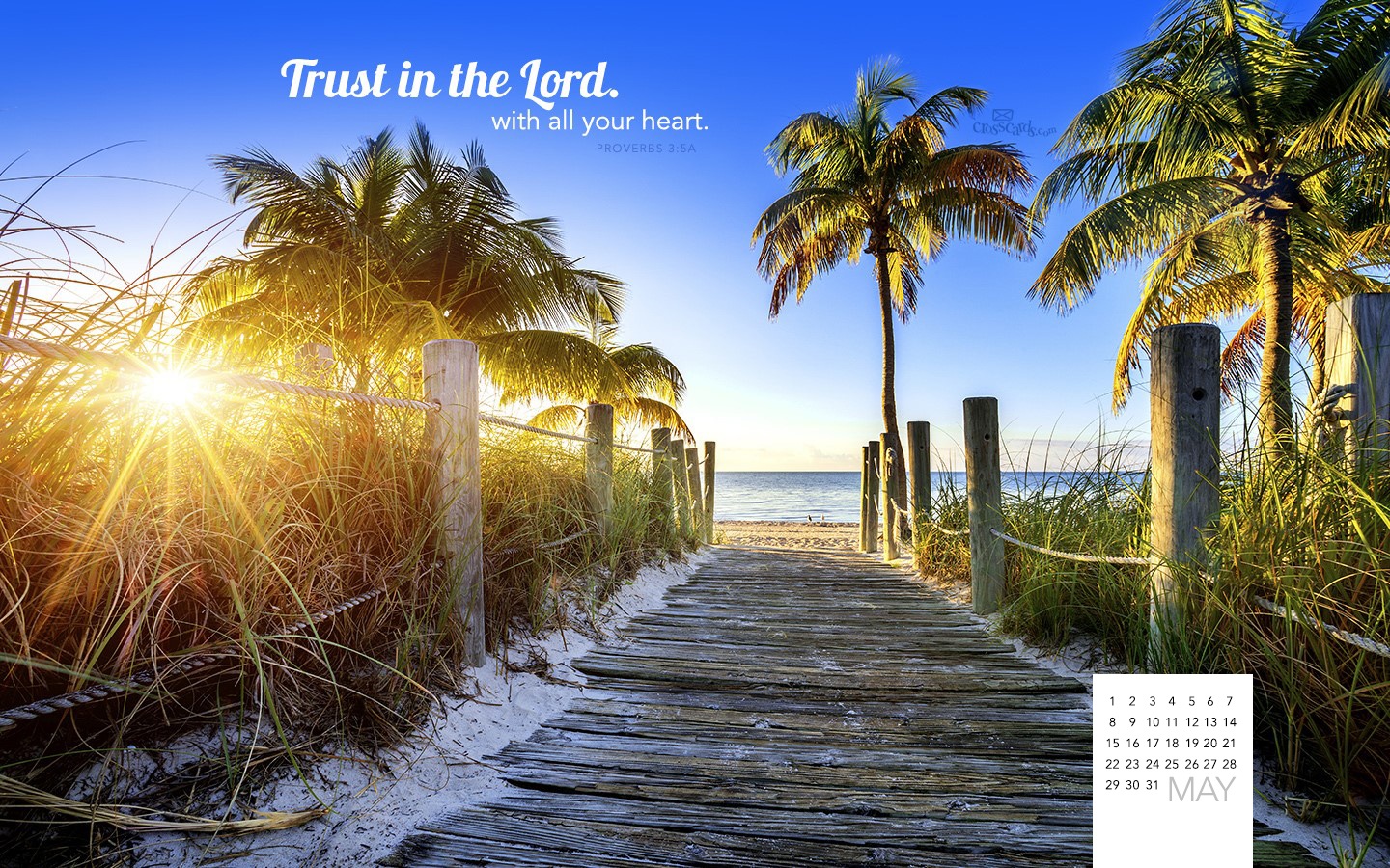 May 2016 - Trust in the Lord Desktop Calendar- Free May Wallpaper