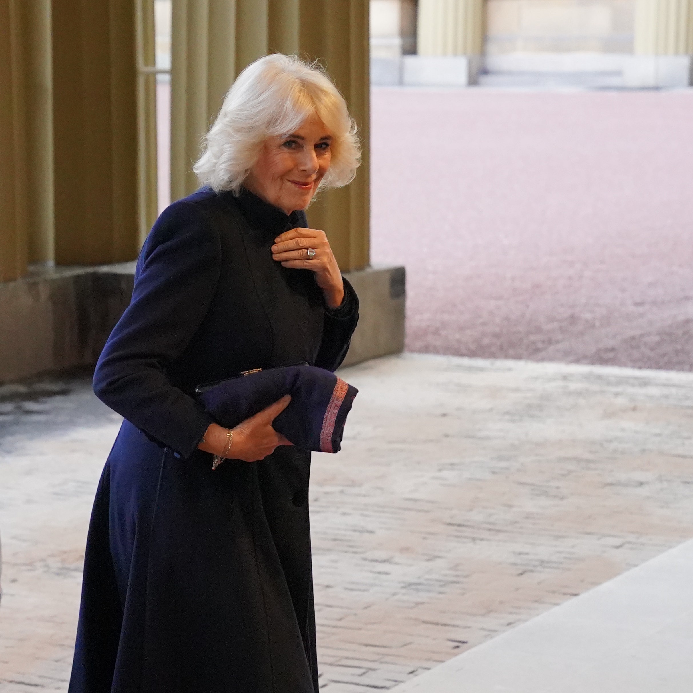 How Queen Camilla made a dazzling return to form at the Qatar state visit with a truly international sapphire brooch, as the royal announces she is recovering from pneumonia