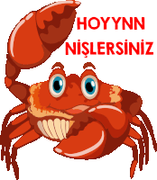 an illustration of a crab with the words hoyynn nislersiniz above it