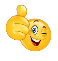 a cartoon smiley face is giving a thumbs up