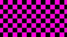 a seamless pattern of pink and black checkered squares on a black background