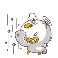 Duck White Sticker