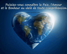 a picture of the earth in the shape of a heart with a quote from www.zenensol.com