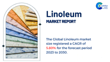 the global linoleum market size registered a cagr of 5. 80% for the forecast period 2023 to 2030