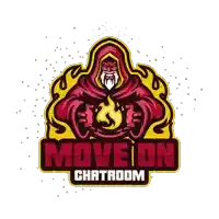 a logo that says move on chatroom with a wizard