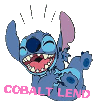 a picture of a cartoon character with the words cobalt lend written below it