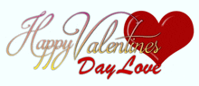 a valentine 's day greeting with a red heart and the words happy valentines day love