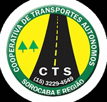 the logo for cooperativa de transportes autonomos shows a road