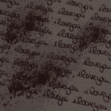 i love you is written in red ink on a piece of paper