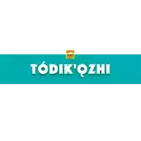 a blue and white sign that says todik'ozhi on it