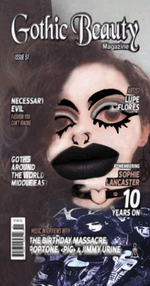 a magazine called gothic beauty has a girl on the cover