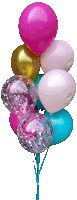 a bunch of colorful balloons with one that says princess on it