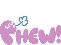 a purple chew logo with a blue heart