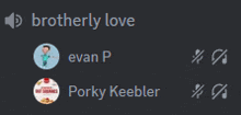 a screenshot of a conversation between evan p and porky keeble