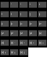 a keyboard with the letters h i and h ii visible