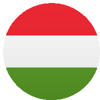 a circle with a red white and green flag on it